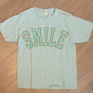 Altar’d State Light Blue 'Smile' T-Shirt